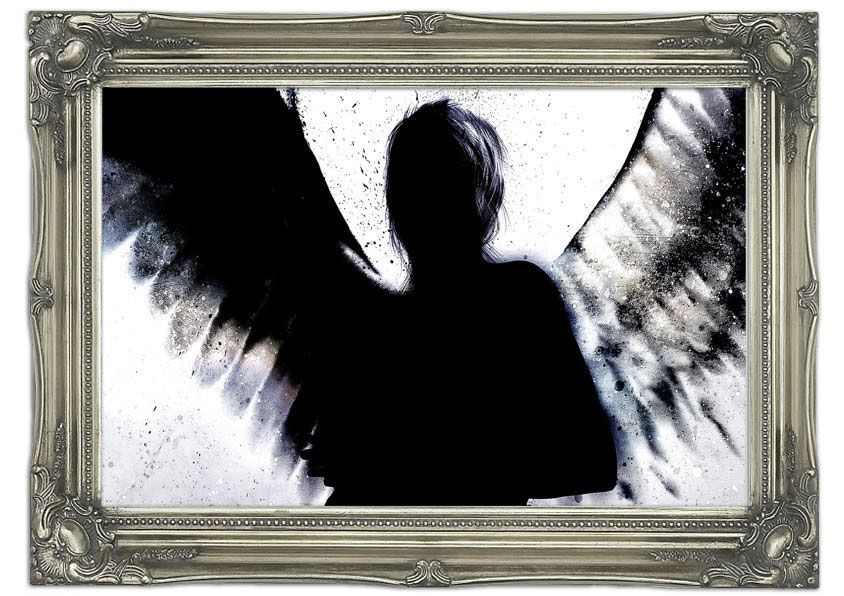 Printed-Art Mural-04661-Angel Shadow-Ethnic-Vinyl-A