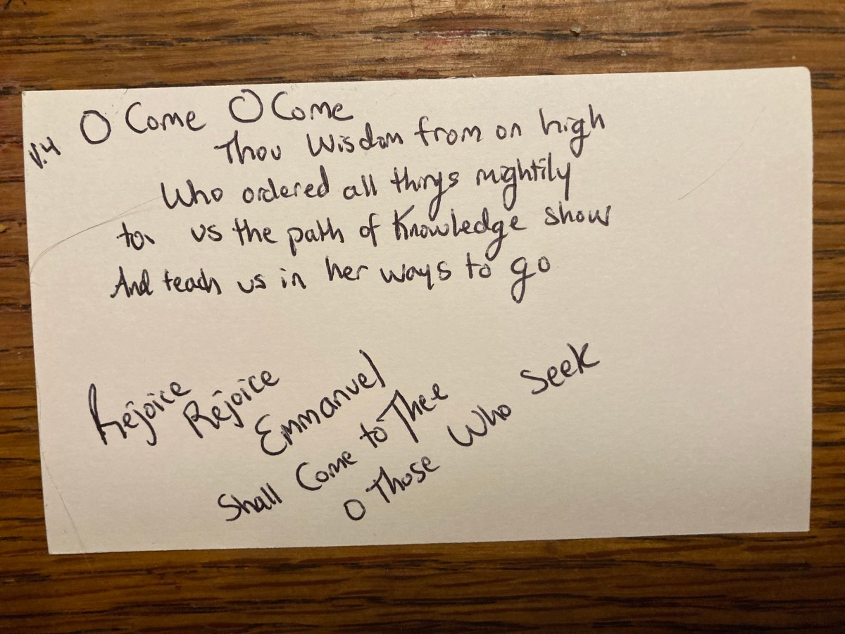 Advent Day 19 O Come&nbsp;Wisdom